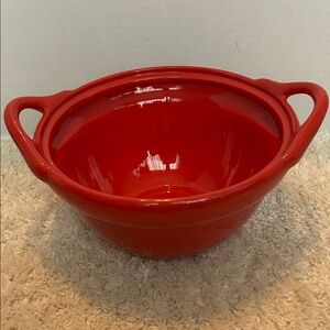 Pottery Barn Red Ceramic Serving Bowl